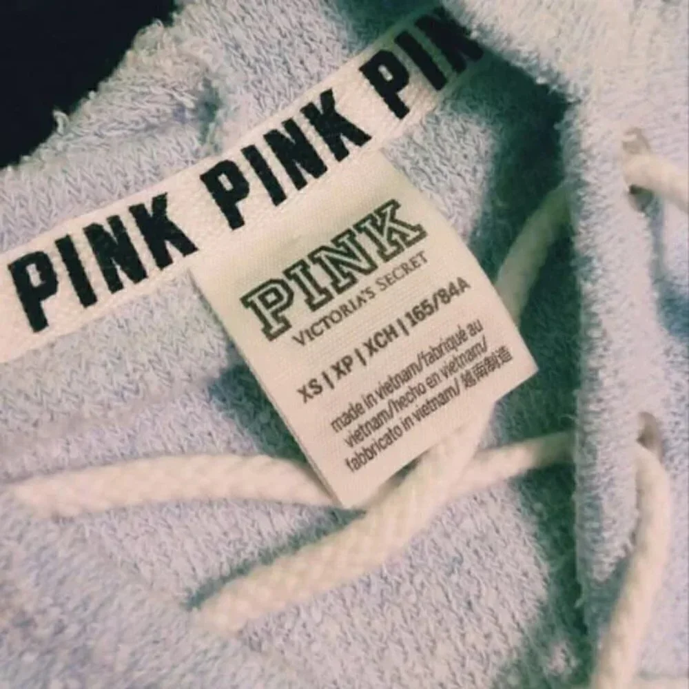 VS PINK BABY BLUE OVERSIZED HOODIE